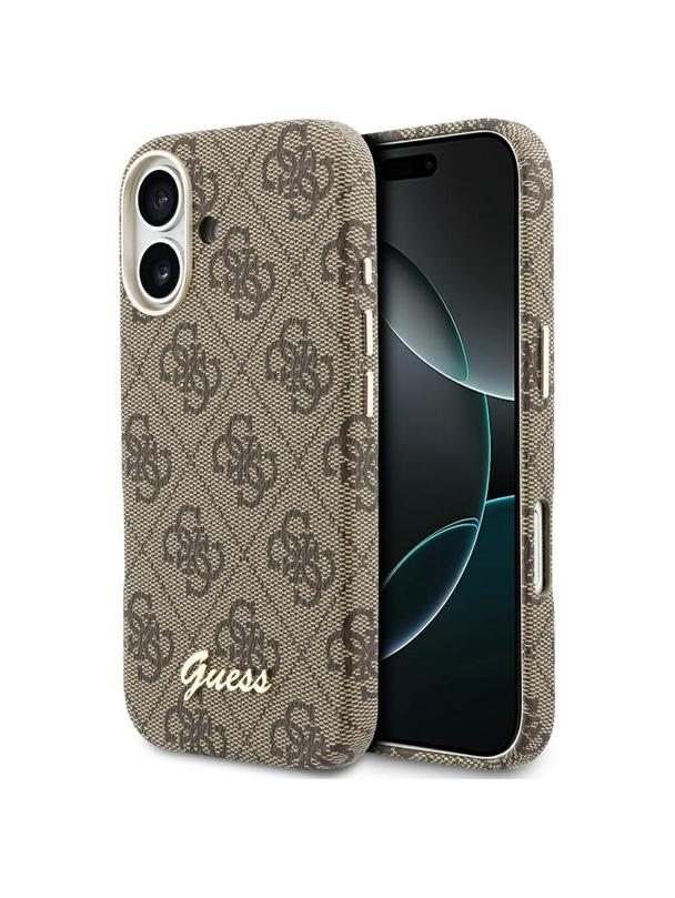 GUESS futerał do IPHONE 17 kompatybilny z MagSafe GUHMP17S5P4FWMSW (PU FW 4G Script) brązowy