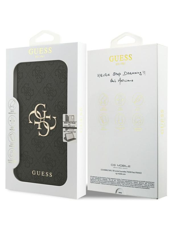 GUESS kabura do IPHONE 17 Pro Max GUBKP17X4GMGGR (PU 4G Metal Logo) czarna