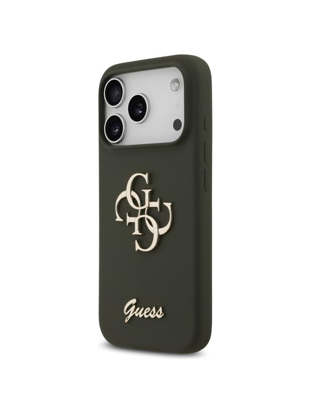 GUESS futerał do IPHONE 17 Pro GUHCP17LSC4GSMA (Silicone W/ Big 4G Script) khaki