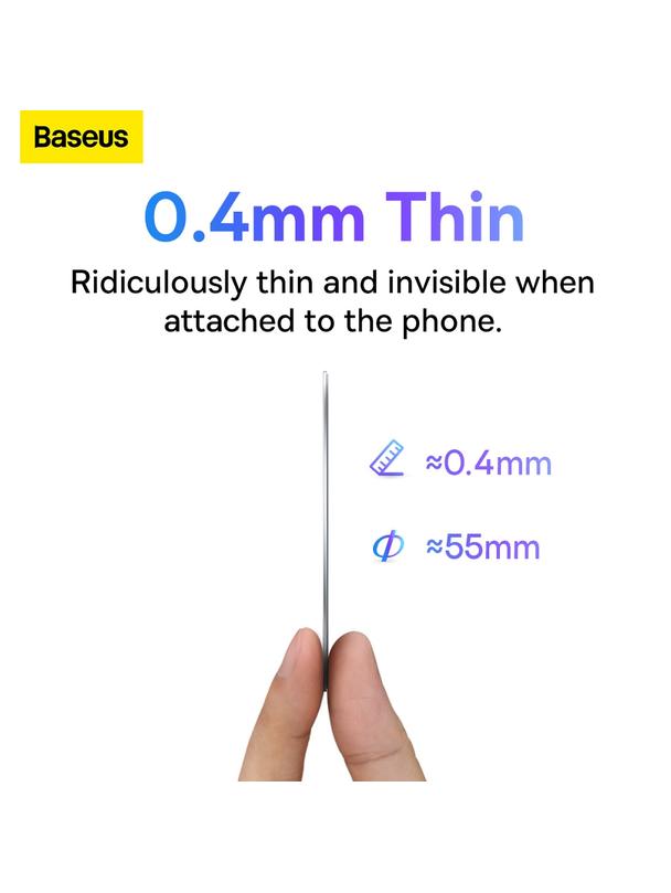 BASEUS blaszki uniwersalne kompatybilne z MagSafe PCCH000012 2 sztuki srebrne