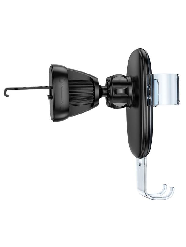 Uchwyt na telefon do samochodu grawitacyjny Hoco do kratki H7 czarny