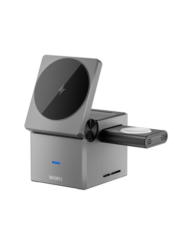 WiWU - Ładowarka bezprzewodowa składana 3w1 15W Wi-W030