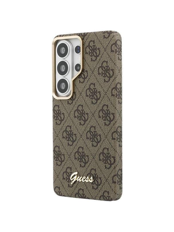 GUESS futerał do SAMSUNG S26 Ultra GUHMS26L5P4FWMSW (4G Script MagSafe) brązowy