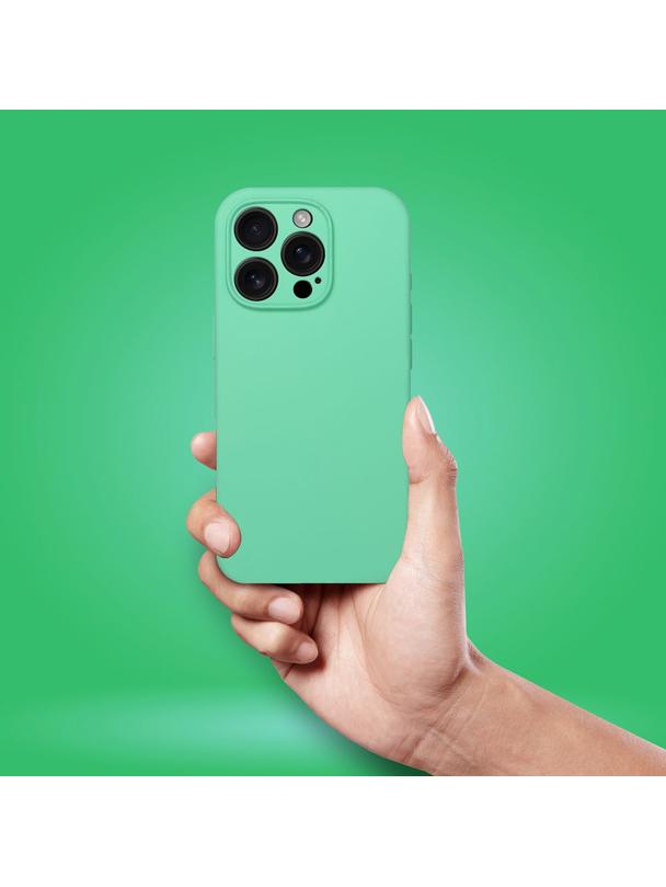 Futerał SILICONE 2mm do IPHONE 17 Pro Max kompatybilny z MagSafe miętowy