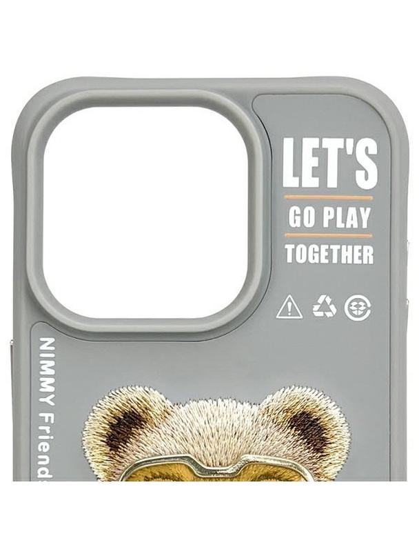 NIMMY futerał COOL&CUTE 2.0 Bear do IPHONE 15 Pro szary