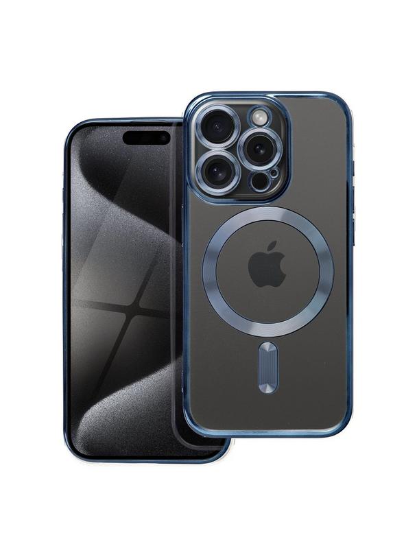Futerał ELECTRO MAG COVER kompatybilny z MagSafe do IPHONE 15 Pro tytanowy niebieski