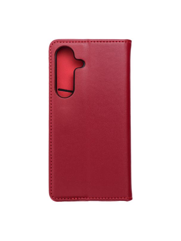Kabura SMART PRO Book skórzana do SAMSUNG S25 bordowy