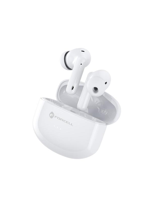 Słuchawki bezprzewodowe douszne Forcell F-Audio TWS Clear Sound białe