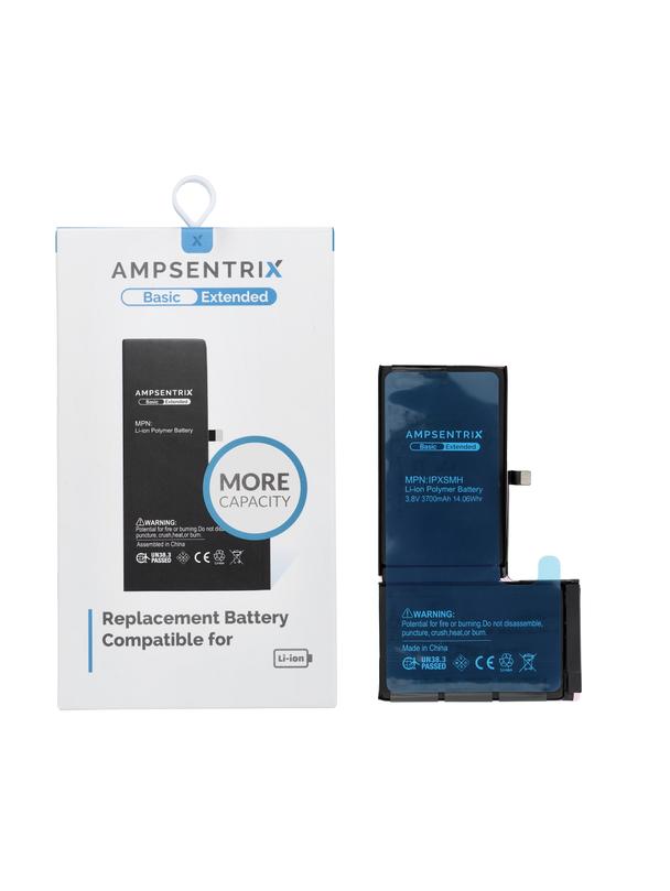 AmpSentrix Basic bateria do iPhone XS Max (zwiększona pojemność 3700 mAh)