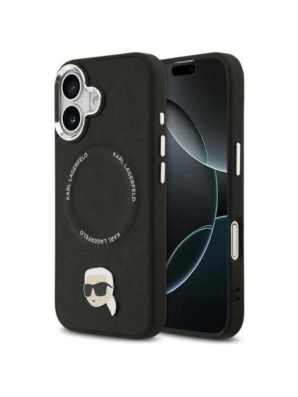 KARL LAGERFELD futerał do IPHONE 17 kompatybilny z MagSafe KLHMP17SPSMLRKLK (PU Karl Pin) czarny