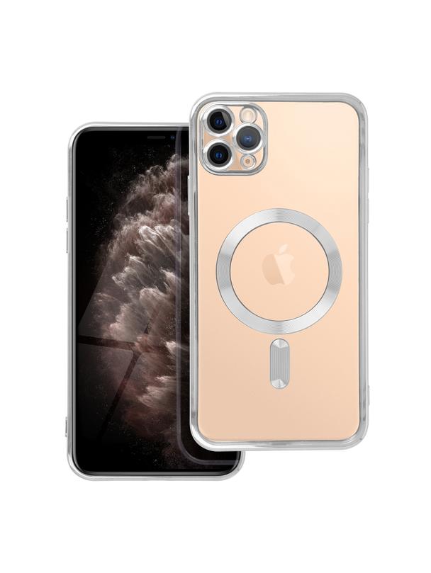 Futerał ELECTRO MAG COVER kompatybilny z MagSafe do IPHONE 11 Pro Max srebrny