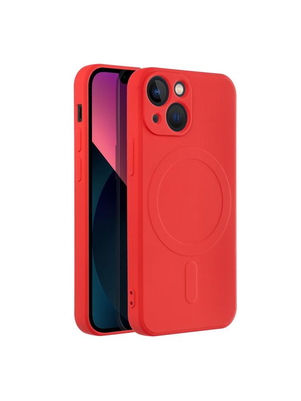 Futerał SILICONE MAG COVER kompatybilny z MagSafe do IPHONE 13 Mini czerwony