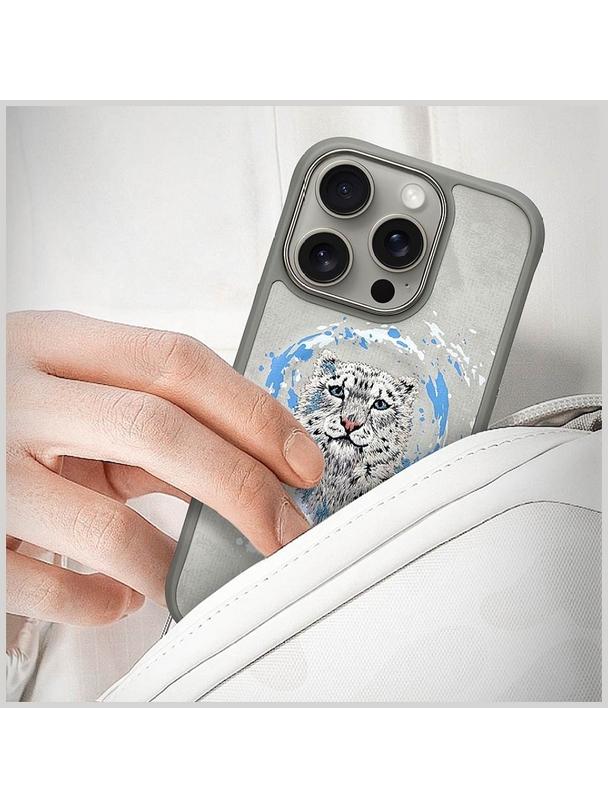 NIMMY futerał PANTERA kompatybilny z MagSafe do IPHONE 16 Pro Max jasno szary