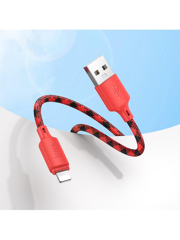 Kabel USB A do Lightning Hoco 2,4A 1 m X116 gradient czerwony