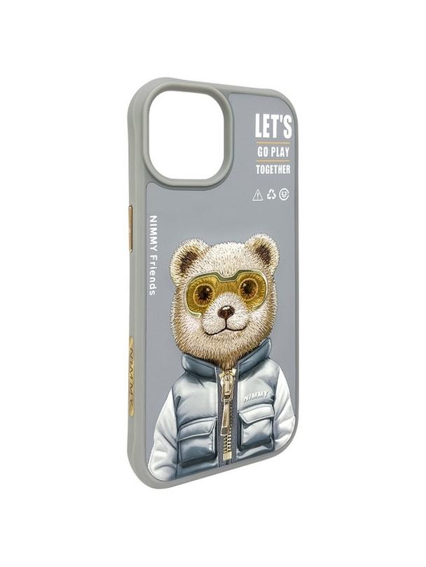 NIMMY futerał COOL&CUTE 2.0 Bear do IPHONE 15 szary