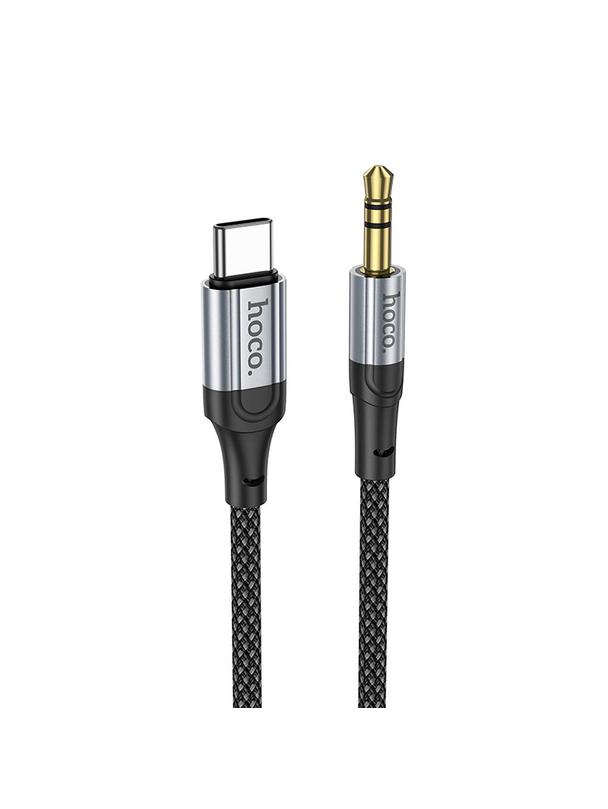 Kabel AUX USB C do Jack 3,5 mm Hoco 1 m UPA26 czarny