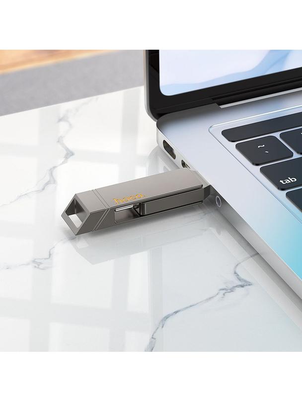 Pendrive 64GB USB 3.2 (USB A + USB C) Hoco UD15 szary