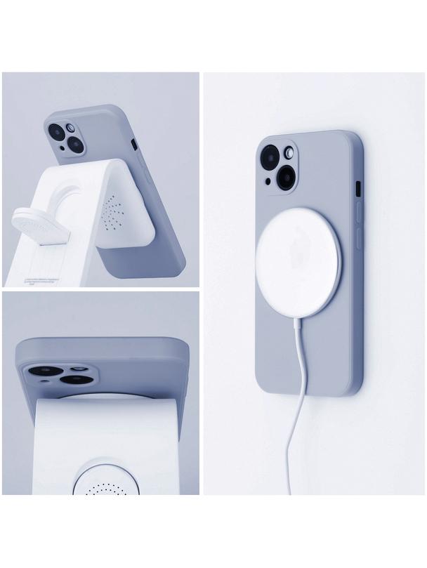 Futerał SILICONE MAG COVER kompatybilny z MagSafe do SAMSUNG A57 jasny niebieski