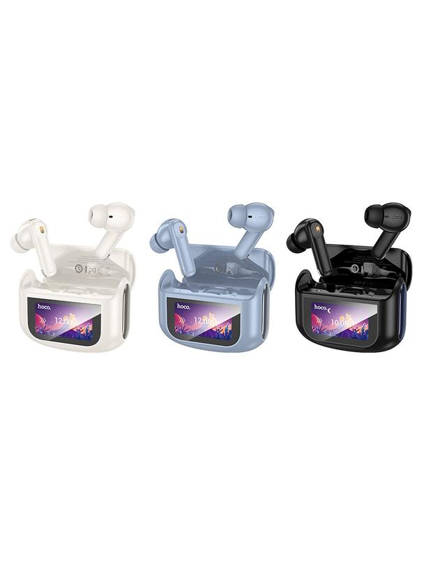 Słuchawki bezprzewodowe douszne Hoco z ekranem dotykowym TWS ANC ENC EQ21 czarne