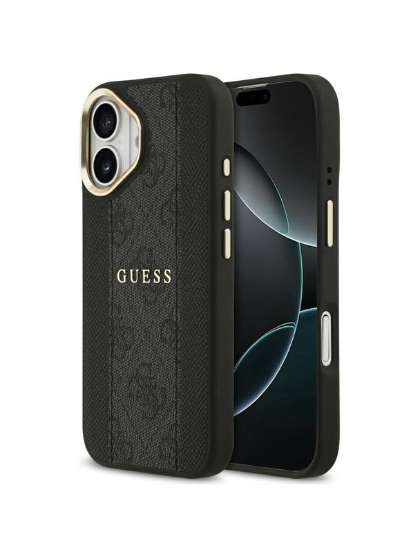 GUESS futerał do IPHONE 17 kompatybilny z MagSafe GUHMP17SPG4SEMCK (PU W/ 4G Stripe) czarny