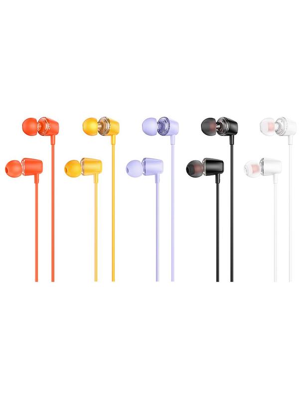 Słuchawki przewodowe douszne Jack 3,5 mm Hoco M107 czarne (SC)