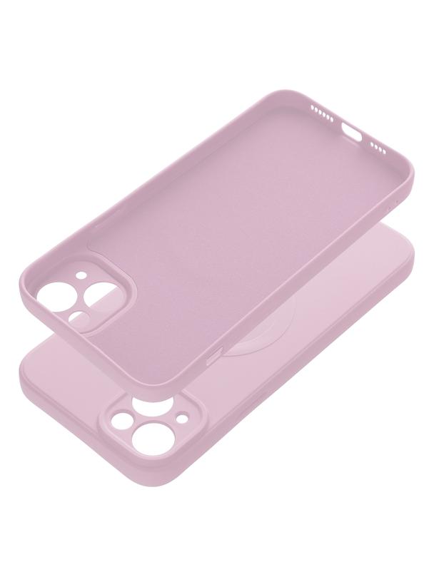 Futerał SILICONE MAG COVER kompatybilny z MagSafe do IPHONE 14 Plus różowy