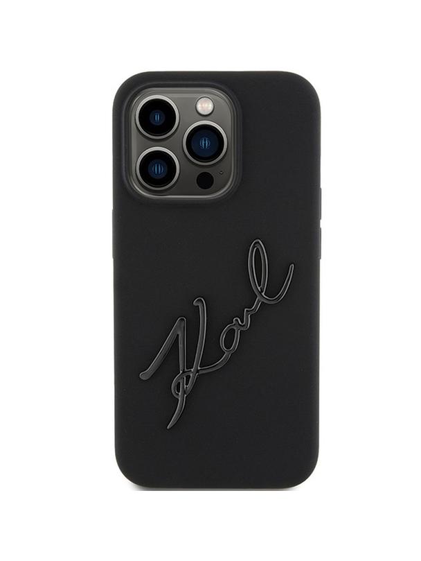 KARL LAGERFELD futerał do IPHONE 15 Pro Max KLHCP15XSKSBMCK (Silicone Karl Script Logo) czarny
