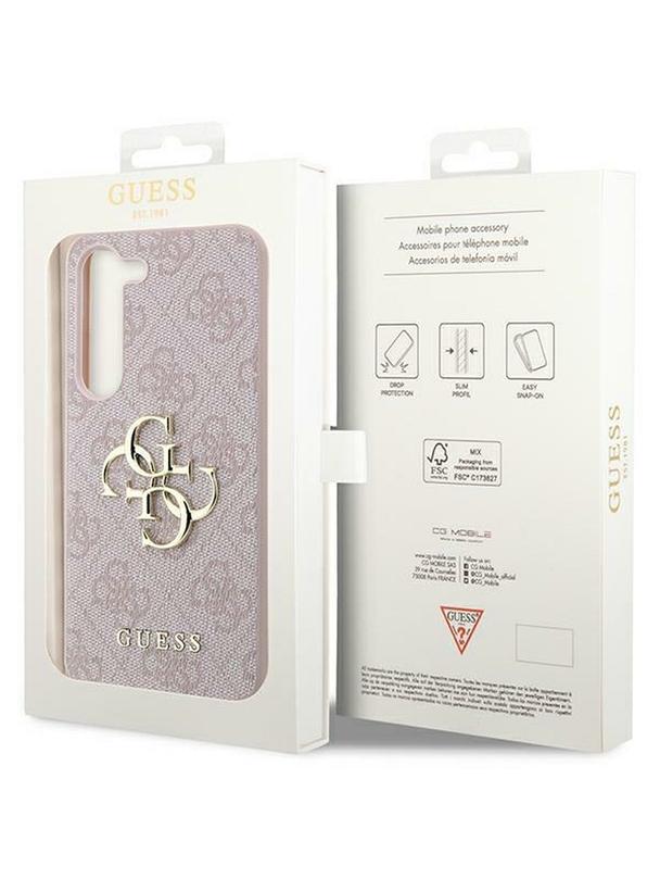 GUESS futerał do SAMSUNG A35 GUHCSA354GMGPI (4G Big Metal Logo) różowy