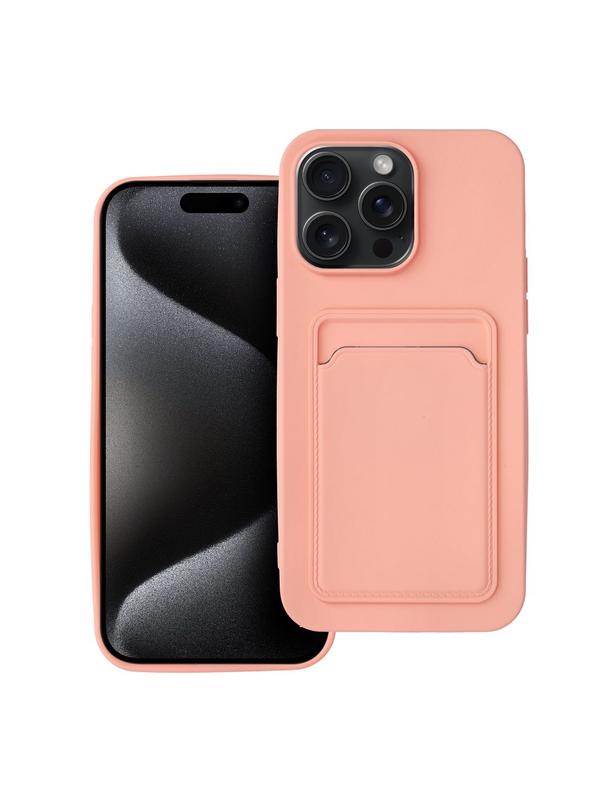 Futerał CARD CASE do IPHONE 15 Pro Max różowy