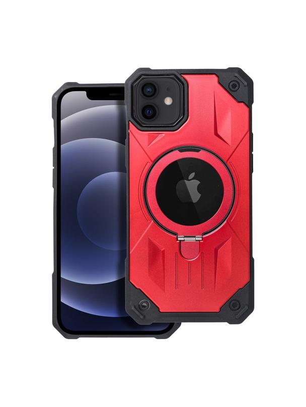 Futerał ARMOR MAG COVER kompatybilny z MagSafe do IPHONE 12 / 12 Pro czerwony