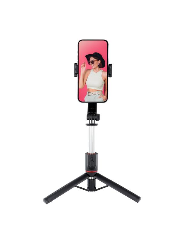 Uchwyt selfie z pilotem bezprzewodowym tripod SSTR-13 czarny