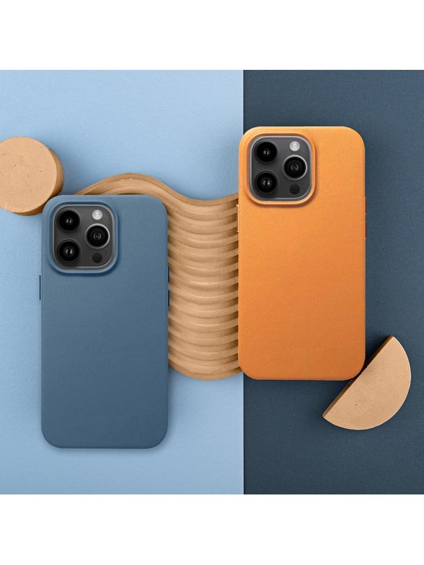 Futerał LEATHER MAG COVER kompatybilny z MagSafe do IPHONE 14 Plus pomarańczowy