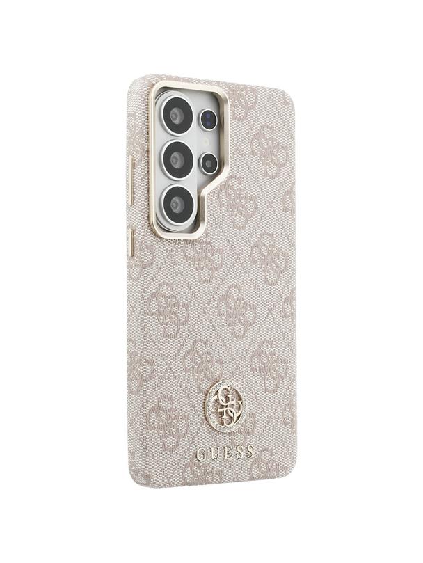 GUESS futerał do SAMSUNG S26 Ultra GUHMS26LP4GRMDEP (4G Rhinestone Round Logo MagSafe) różowy
