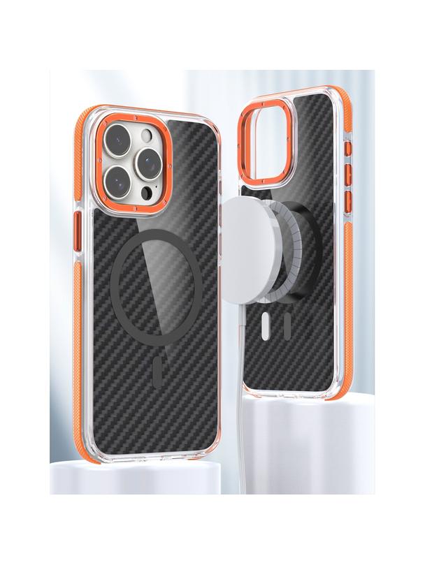 Futerał FIBER kompatybilny z MagSafe do IPHONE 16E pomarańczowy