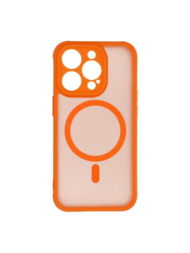 Futerał do iPhone 14 PRO Full Matte Mag Cover zgodny z MagSafe pomarańczowy