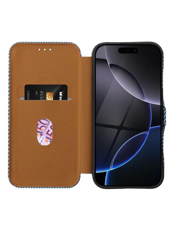 Kabura FOLIO Side Magnet do IPHONE 16 PLUS niebieski