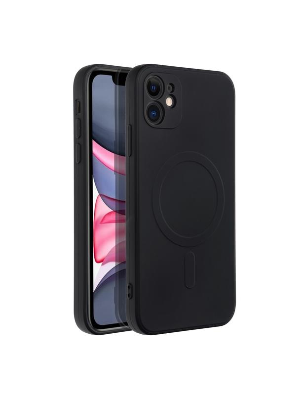 Futerał SILICONE MAG COVER kompatybilny z MagSafe do IPHONE 11 czarny