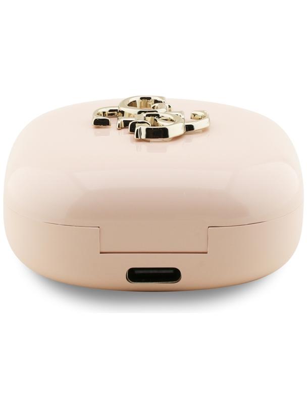 Słuchawki bezprzewodowe douszne Guess TWS 4G Metal Logo różowe