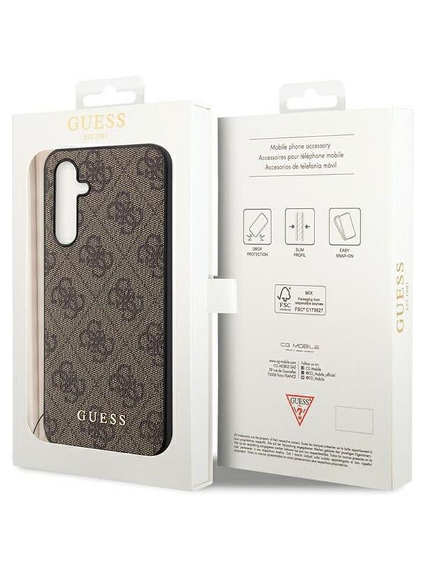 GUESS futerał do SAMSUNG S23 FE GUHCS23FEGF4GBR (4G Charm) brązowy