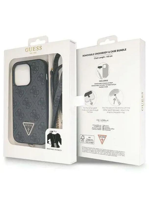 GUESS futerał do IPHONE 14 Pro Max GUHCP14XP4TDSCPK (Metal Logo Starss Crossbody) czarny