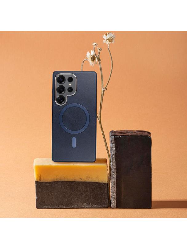 Futerał GENTLEMAN MAG COVER kompatybilny z MagSafe do SAMSUNG S26 Ultra granatowy