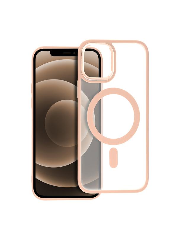 Futerał MATTE MAG COVER kompatybilny z MagSafe do IPHONE 12 / 12 Pro różowy