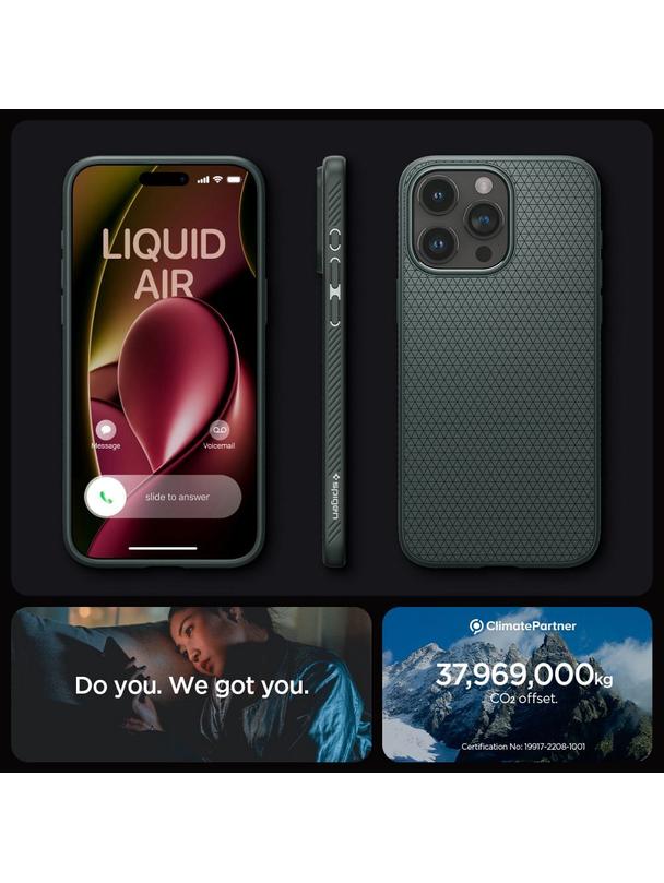 SPIGEN futerał LIQUID AIR do IPHONE 15 Pro Max abyss green