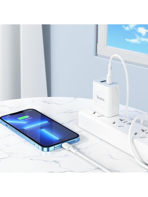 Kabel USB C do Lightning Hoco PD 2,4A 20W 1 m X83 biały