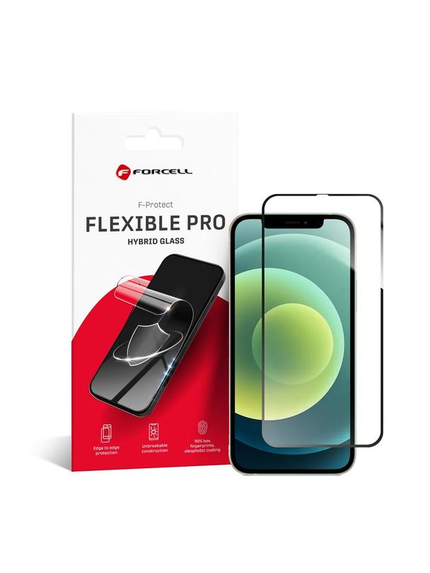 Szkło hybrydowe do iPhone 12 / 12 PRO Forcell Flexible 5D czarne