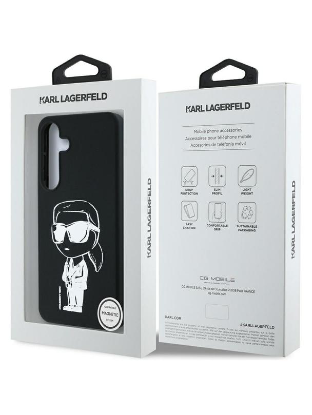 KARL LAGERFELD futerał do SAMSUNG S25 KLHMS25SPNYKGRTK (Magnetic Silicone Graffiti Ikonik) czarny