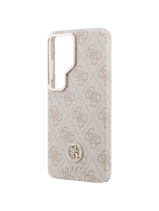 GUESS futerał do SAMSUNG S26 Ultra GUHMS26LP4GRMDEP (4G Rhinestone Round Logo MagSafe) różowy