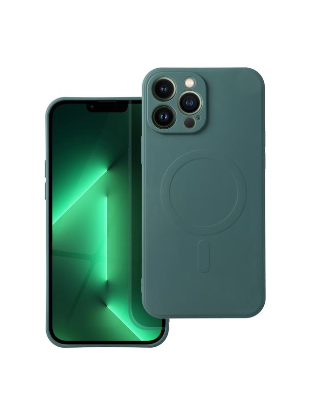 Futerał SILICONE MAG COVER kompatybilny z MagSafe do SAMSUNG S25 Plus zielony