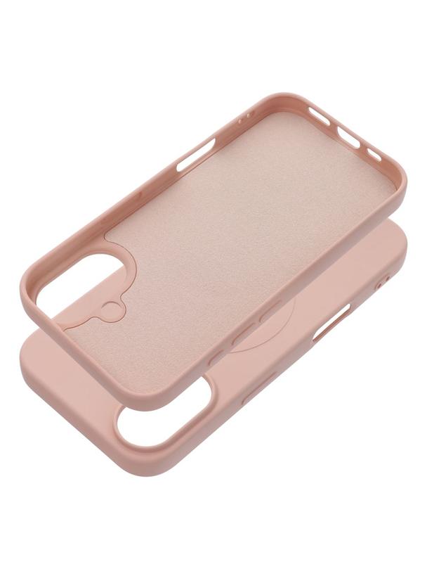 Futerał SILICONE MAG COVER (big hole) kompatybilny z MagSafe do IPHONE 16 różowy