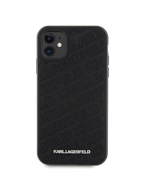 KARL LAGERFELD futerał do IPHONE 11 KLHCN61PQKPMK (Quilted K Pattern) czarny